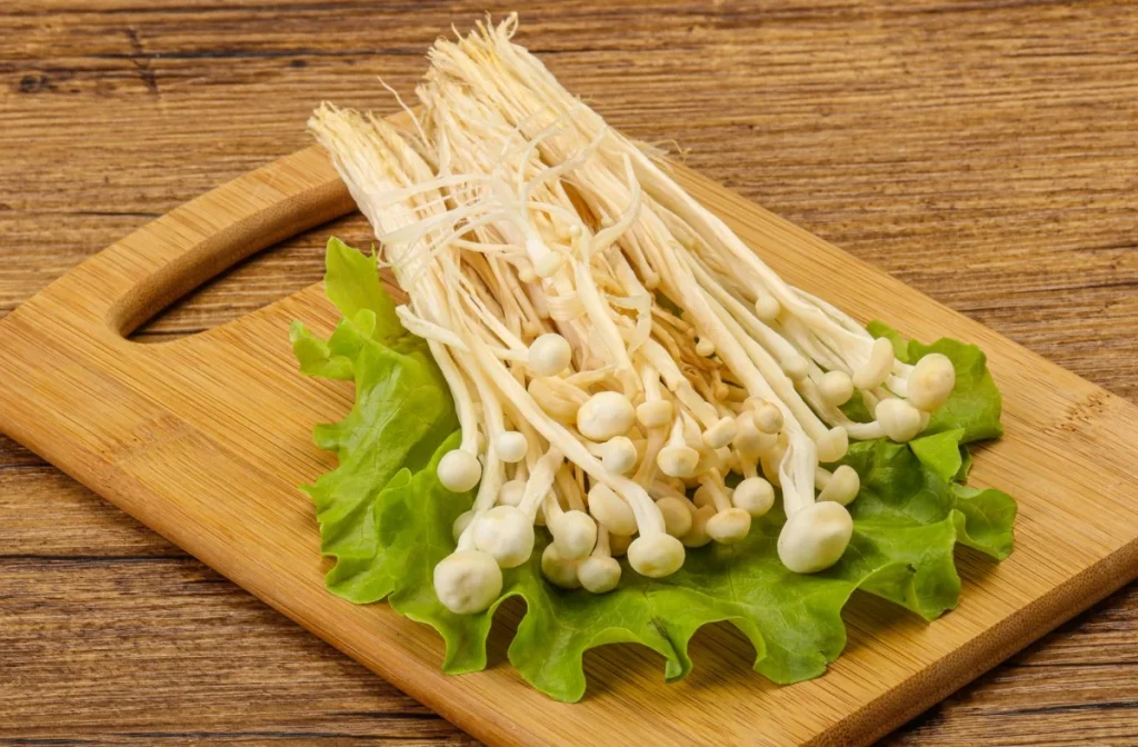enoki mushrooms